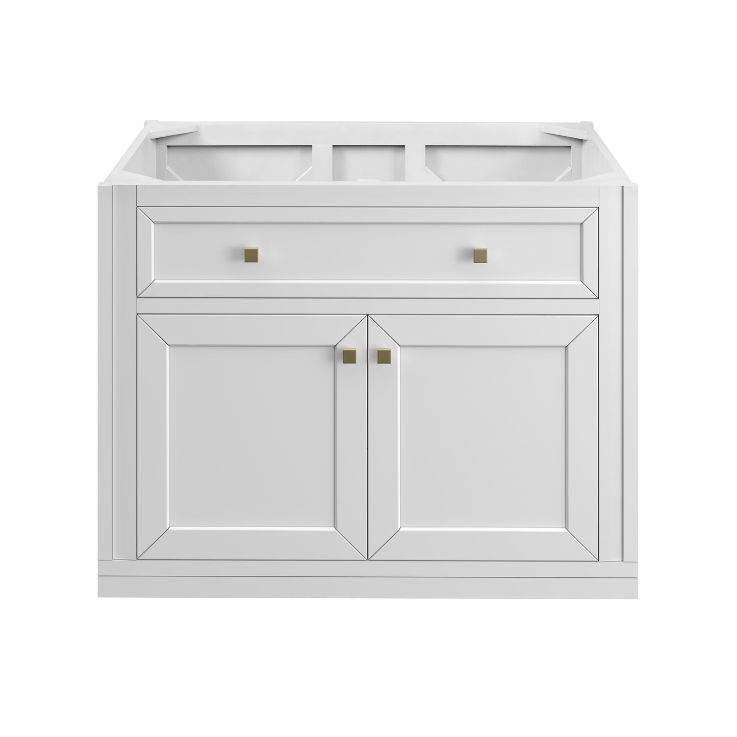 Renovate for Less Atlanta Chicago 36" Single Vanity, Glossy White, w/ 3 CM Lime Delight Silestone® Top
