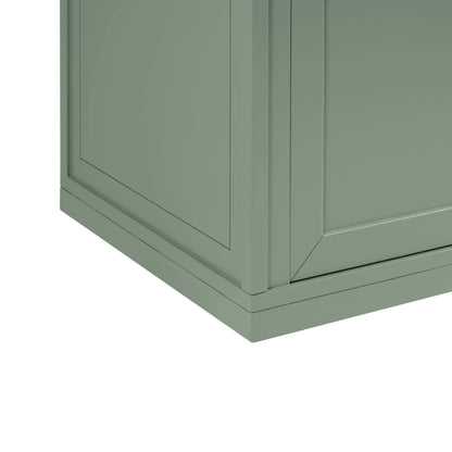 Chicago 72" Double Vanity, Smokey Celadon, w/ 3 CM Eternal Jasmine Pearl Silestone Top w/ FreePower Wireless Charger
