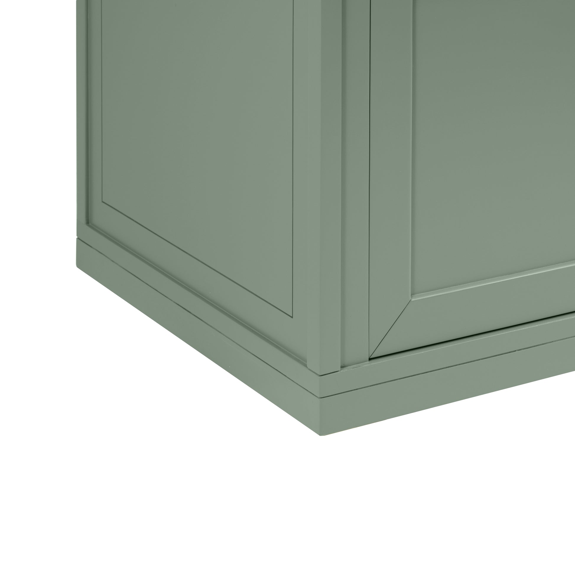 Renovate for Less Atlanta Chicago 72" Double Vanity, Smokey Celadon, w/ 3 CM Eternal Jasmine Pearl Silestone® Top
