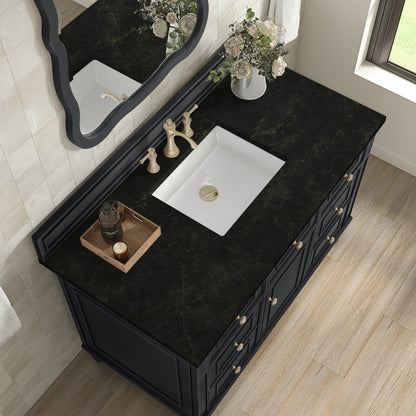 Renovate for Less Atlanta Lorelai 48" Single Vanity, Black Onyx, w/ 3 CM Phantome Eclos Top