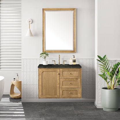 Renovate for Less Atlanta Laurent 36" Single Vanity, Light Natural Oak, w/ 3 CM Phantome Eclos Top