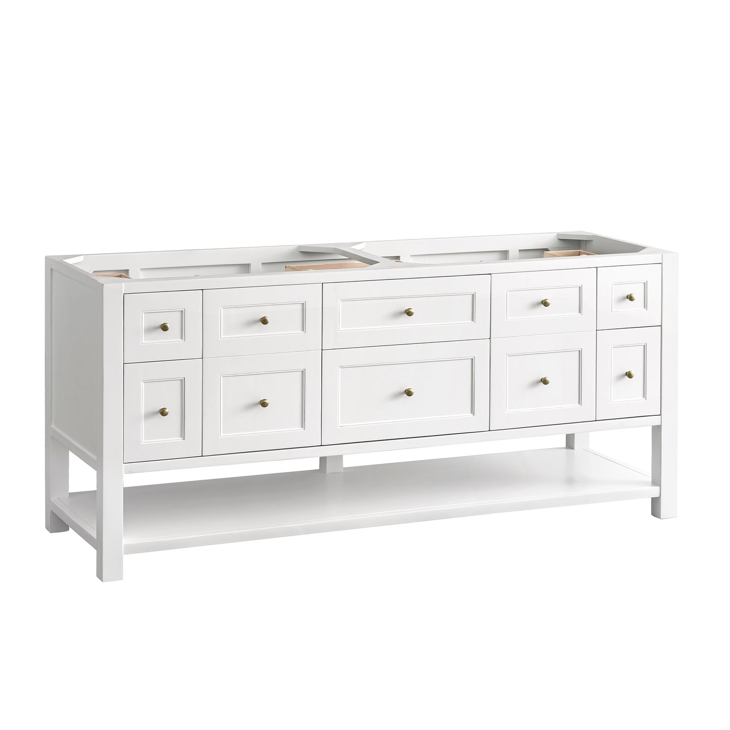 Renovate for Less Atlanta Breckenridge 72" Double Vanity, Bright White w/ 3 CM Lime Delight Top