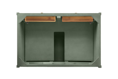 Renovate for Less Atlanta Chicago 36" Single Vanity, Smokey Celadon, w/ Single Hole 3CM White Zeus Silestone® Top & Backsplash