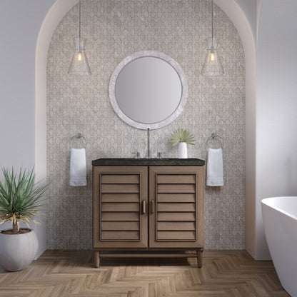 Renovate for Less Atlanta Portland 36" Single Vanity, Whitewashed Walnut, w/ 3 CM Phantome Eclos Top