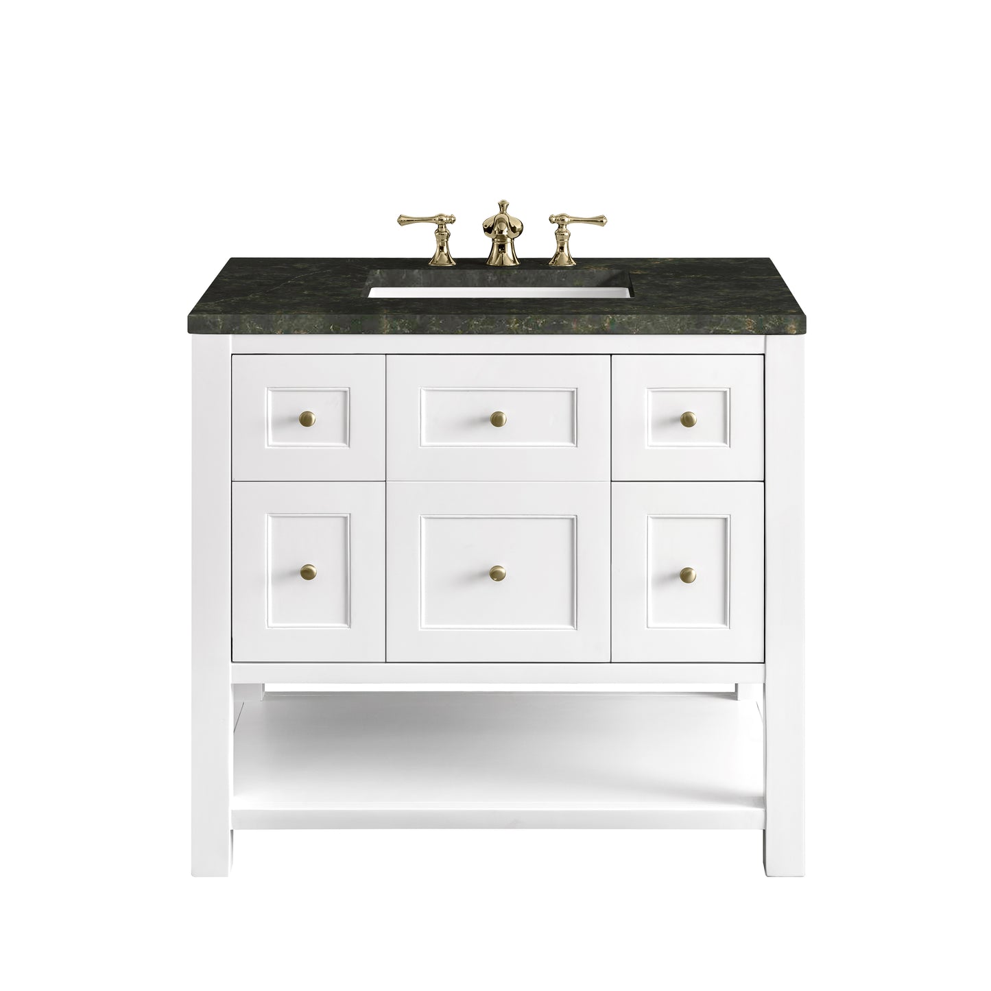 Renovate for Less Atlanta Breckenridge 36" Single Vanity, Bright White, w/ 3 CM Phantome Eclos Top