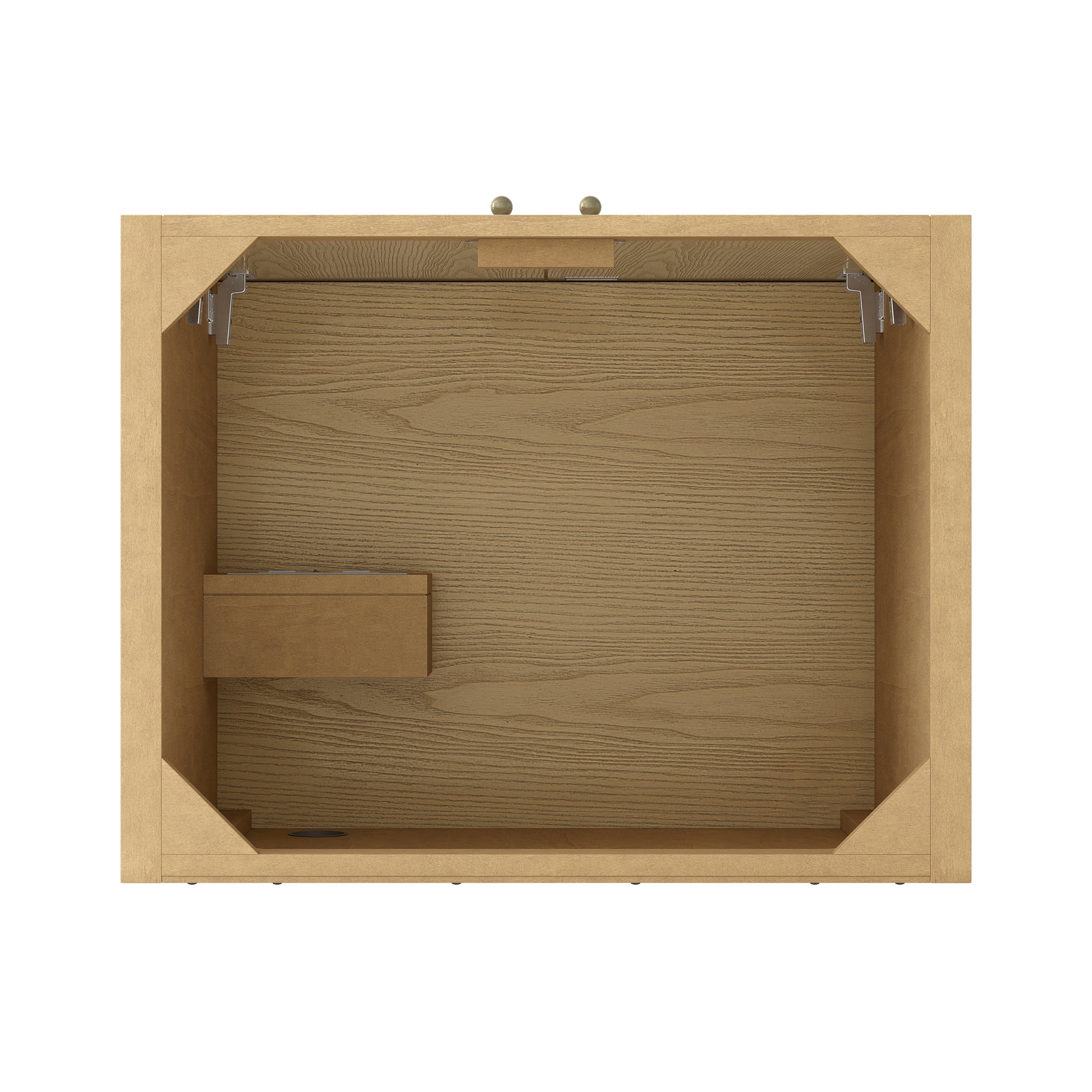 Renovate for Less Atlanta Hudson 30" Single Vanity, Light Natural Oak w/ 3 CM Carrara Marble Top