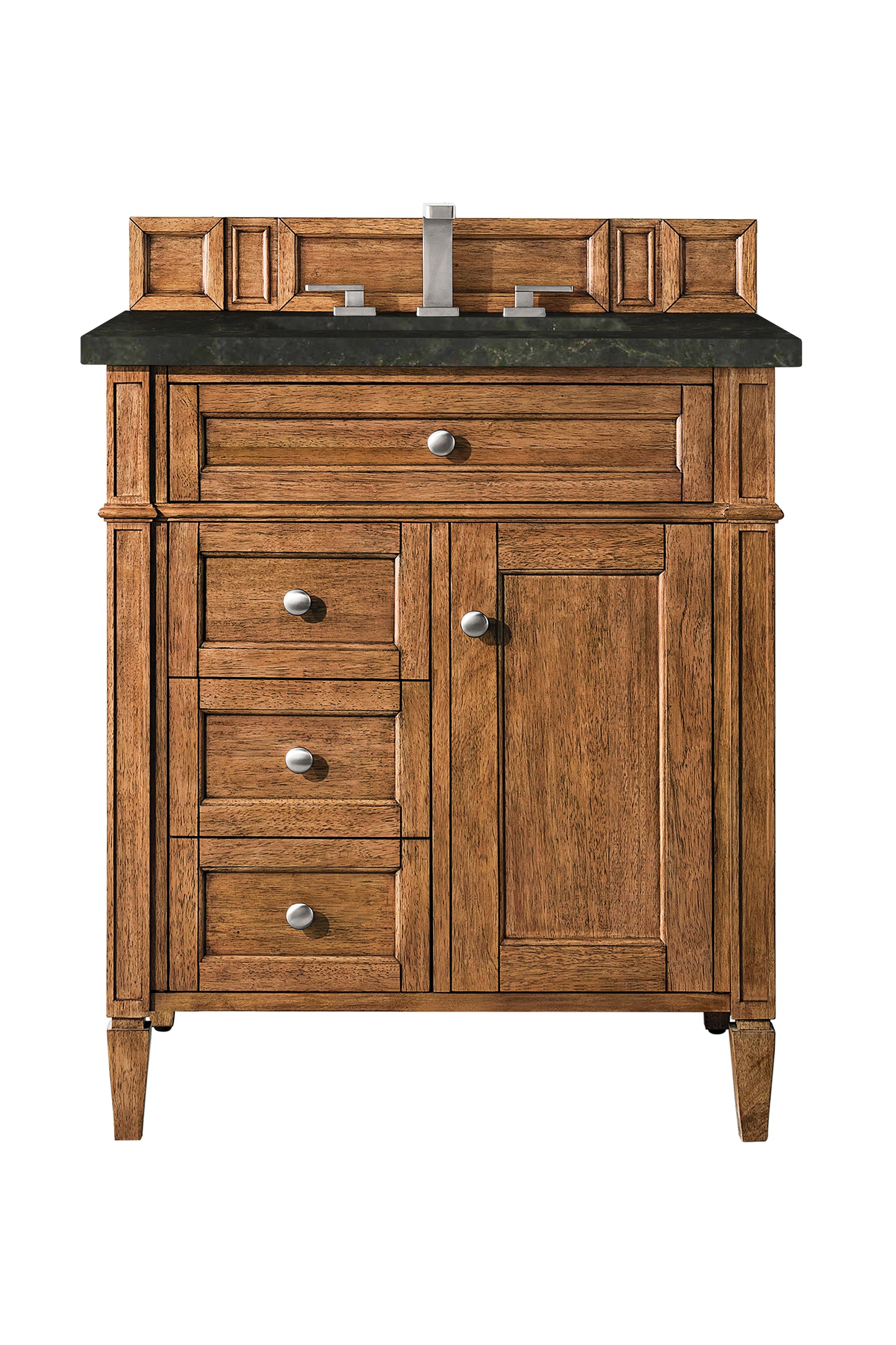 Renovate for Less Atlanta Brittany 30" Single Vanity, Saddle Brown, w/ 3 CM Phantome Eclos Top
