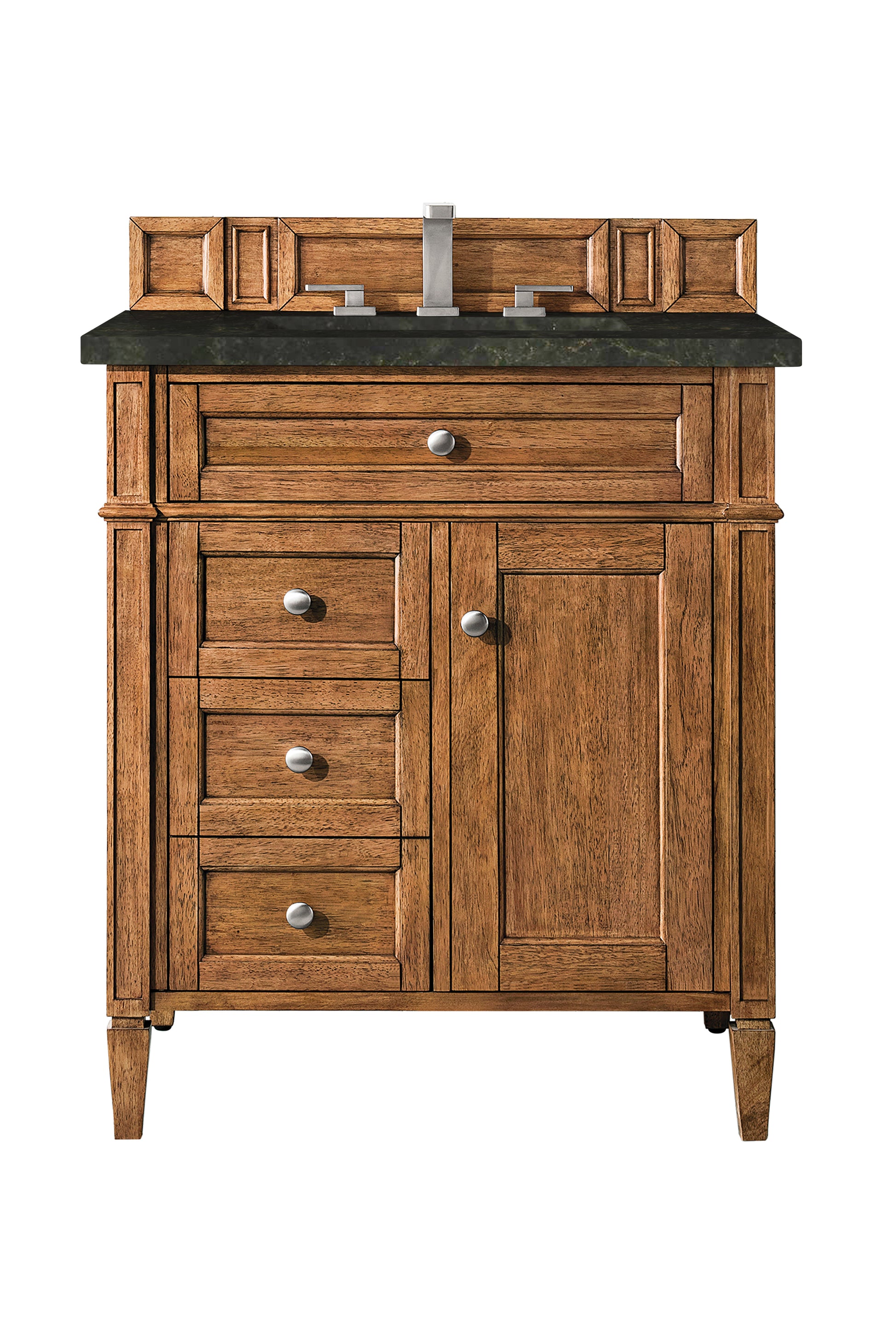 Renovate for Less Atlanta Brittany 30" Single Vanity, Saddle Brown, w/ 3 CM Phantome Eclos Top