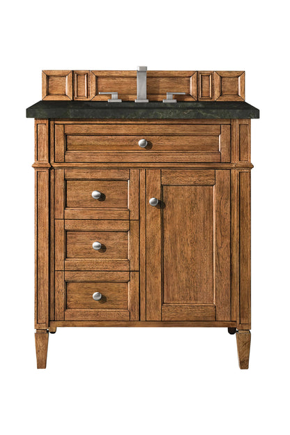 Brittany 30" Single Vanity, Saddle Brown, w/ 3 CM Phantome Eclos Top