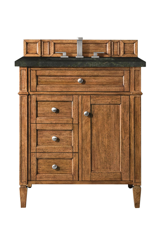Brittany 30" Single Vanity, Saddle Brown, w/ 3 CM Phantome Eclos Top