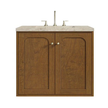 Laurent 30" Single Vanity, Honey Oak w/ 3 CM Tajnar Eclos Top