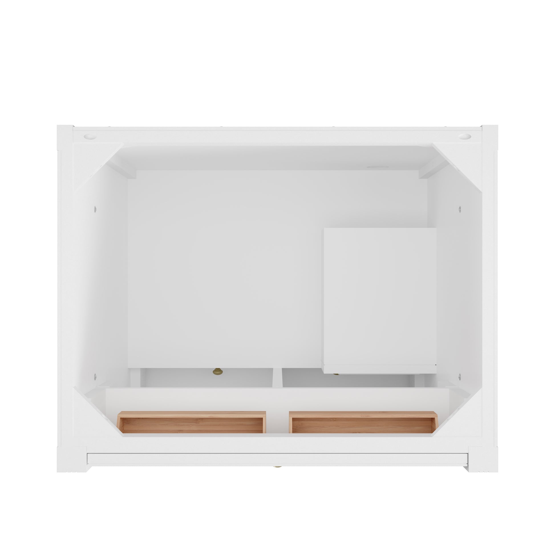 Renovate for Less Atlanta Bellshire 30" Single Vanity, Bright White w/ Single Hole 3 CM White Zeus Silestone Top and Matching Backsplash