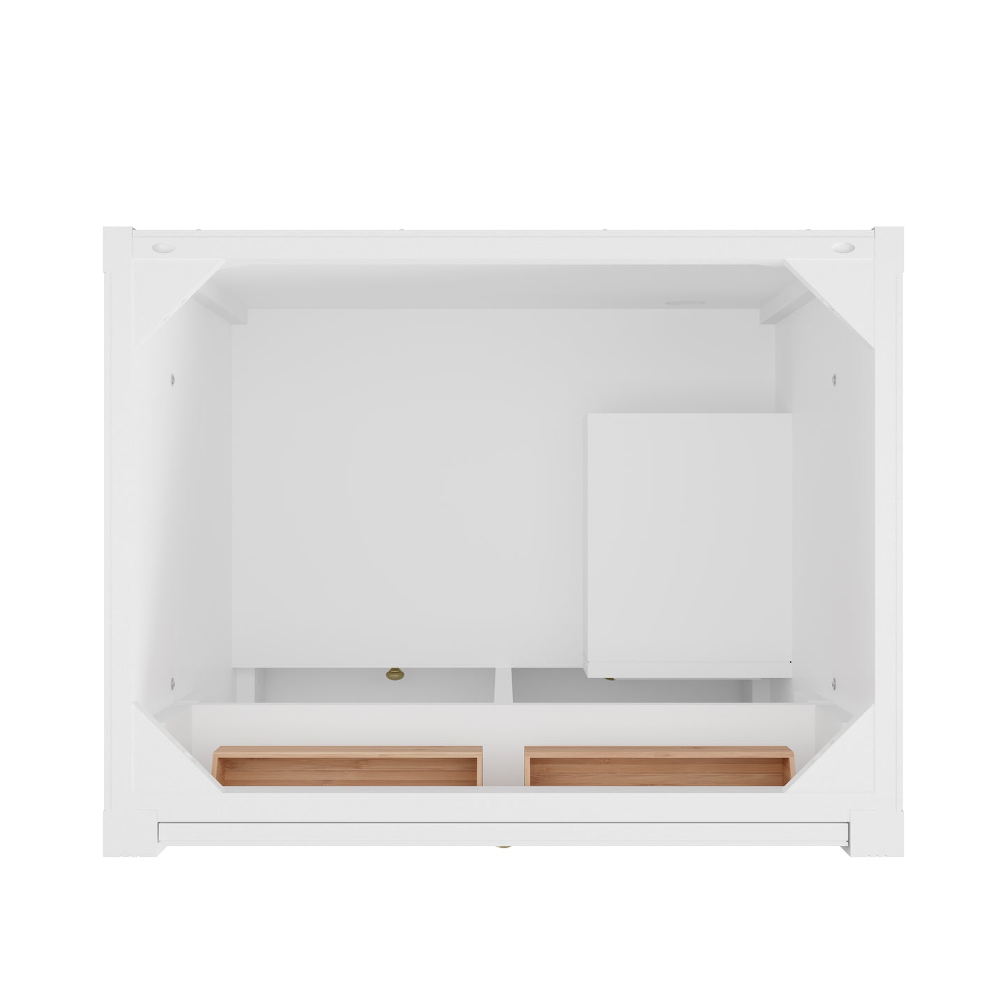 Renovate for Less Atlanta Bellshire 30" Single Vanity, Bright White w/ 3 CM Phantome Eclos Top