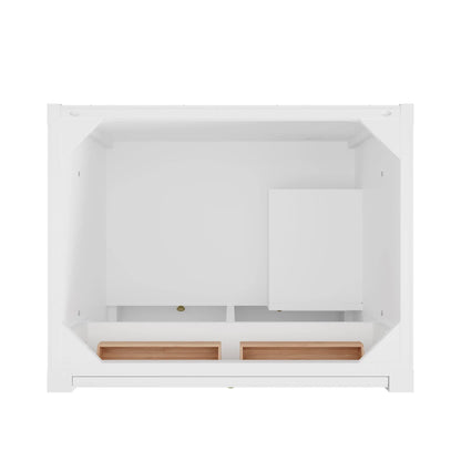 Bellshire 30" Single Vanity, Bright White w/ 3 CM Parisien Bleu Silestone Top