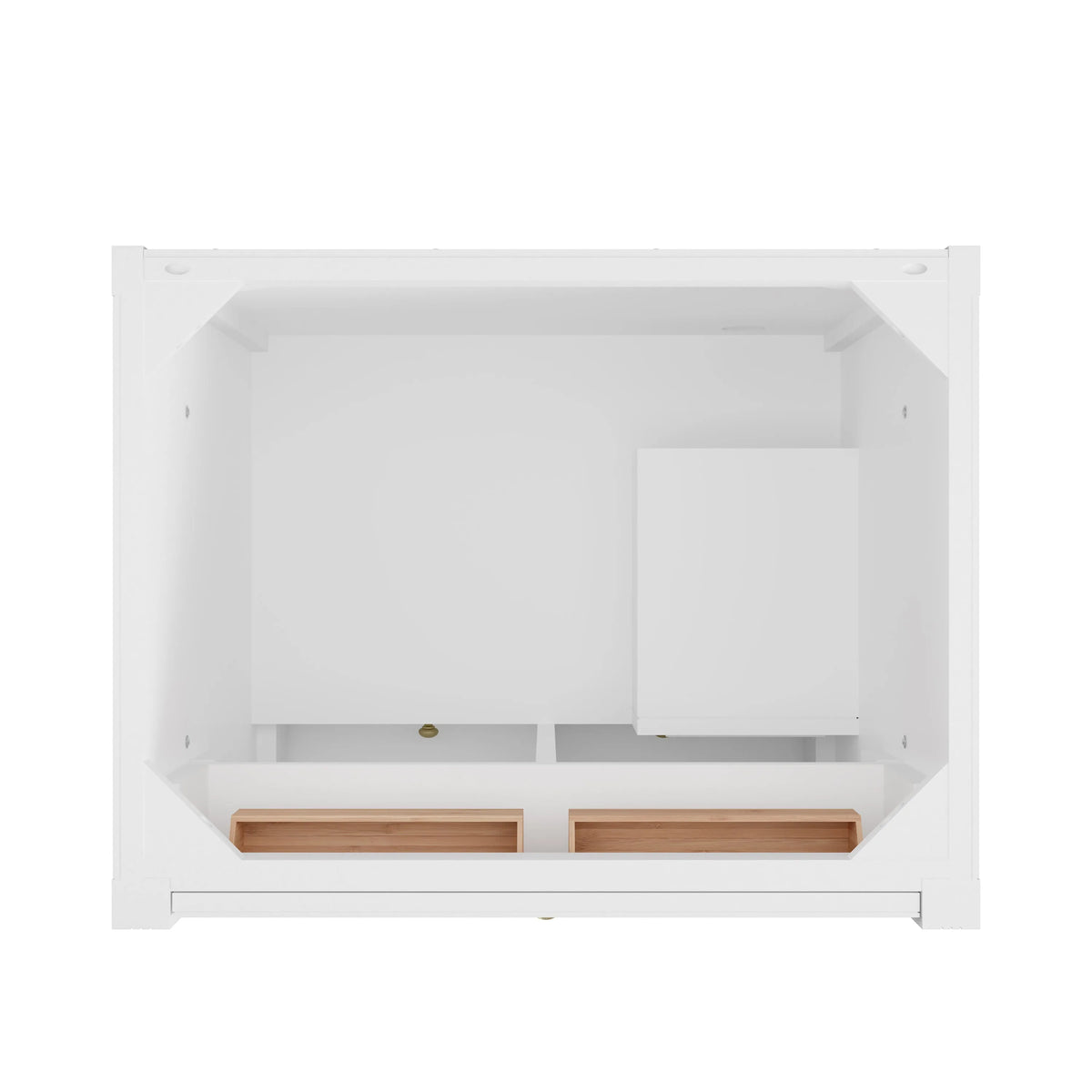 Bellshire 30" Single Vanity, Bright White w/ Single Hole 3 CM White Zeus Silestone Top and Matching Backsplash
