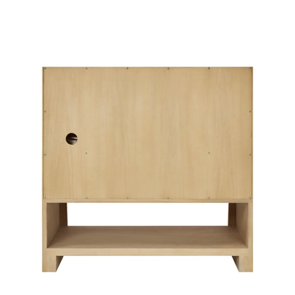 Renovate for Less Atlanta Solene 36" Single Vanity, Seaside Oak, w/ 3 CM Lime Delight Quartz Top