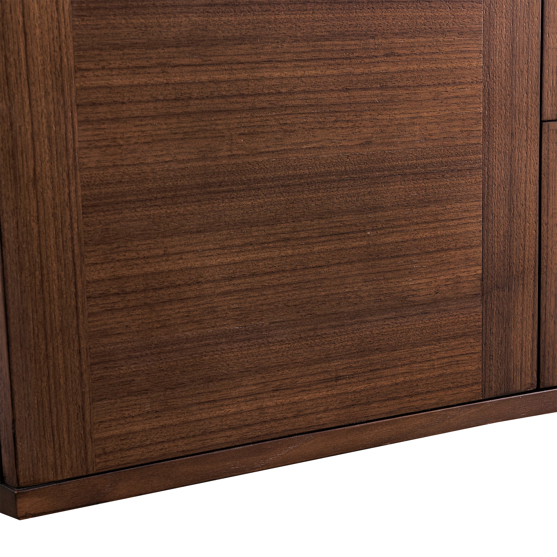 Renovate for Less Atlanta Amberly 72" Double Vanity, Mid-Century Walnut w/ 3 CM Carrara Marble Top