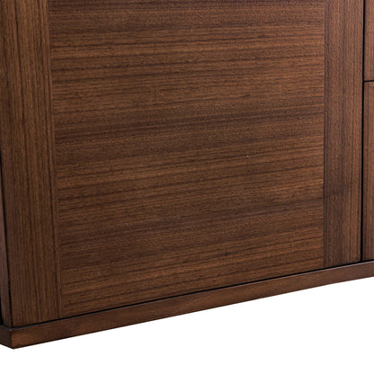Amberly 72" Double Vanity, Mid-Century Walnut w/ 3 CM Ethereal Noctis Top