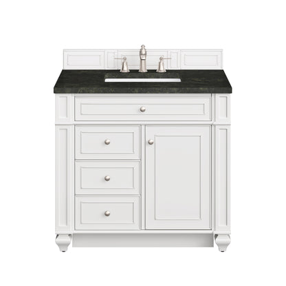 Renovate for Less Atlanta Bristol 36" Single Vanity, Bright White, w/ 3 CM Phantome Eclos Top