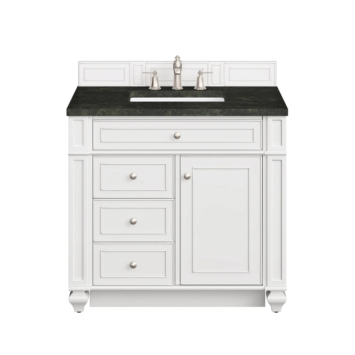 Bristol 36" Single Vanity, Bright White, w/ 3 CM Phantome Eclos Top