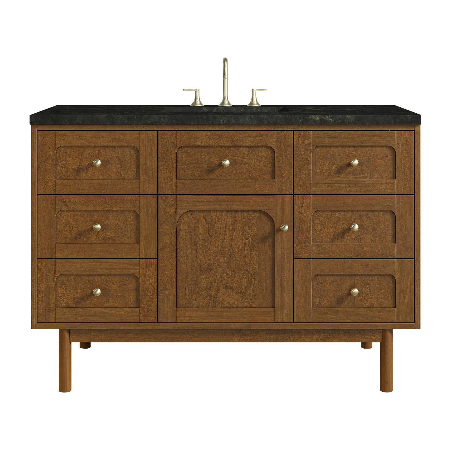 Renovate for Less Atlanta Laurent 48" Single Vanity, Honey Oak w/ 3 CM Phantome Eclos Top