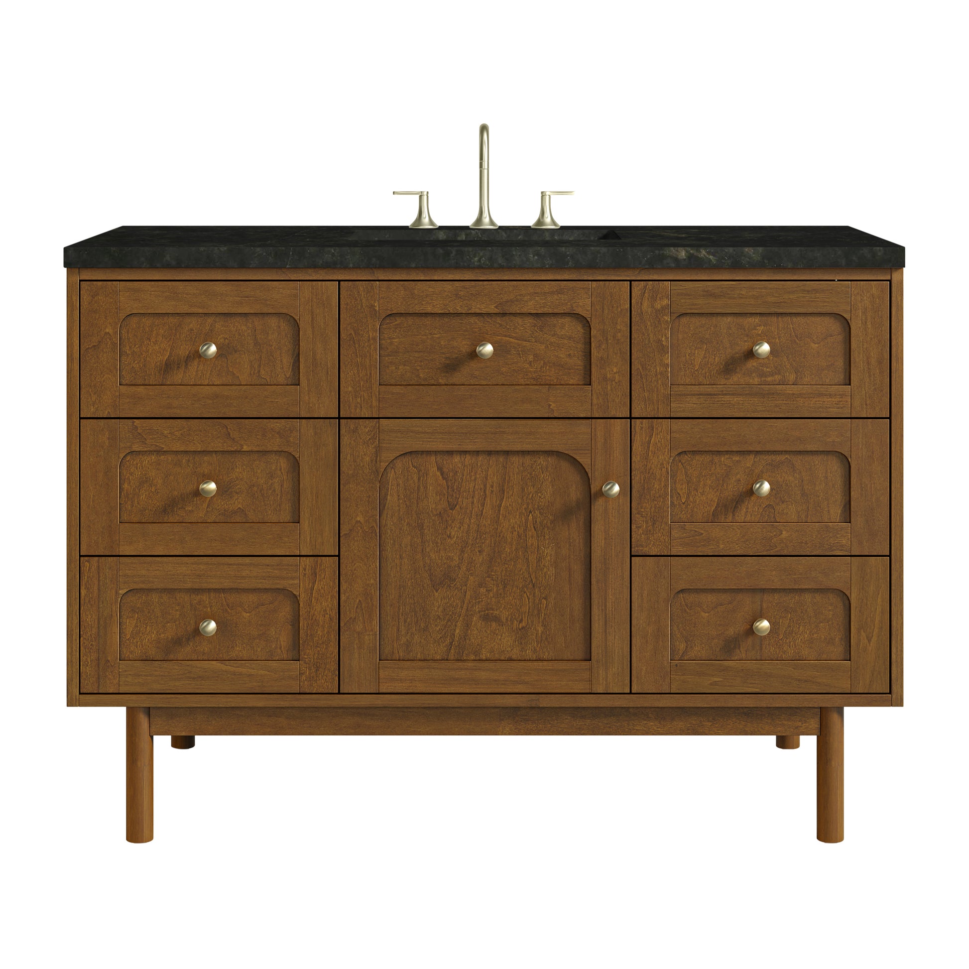 Renovate for Less Atlanta Laurent 48" Single Vanity, Honey Oak w/ 3 CM Phantome Eclos Top