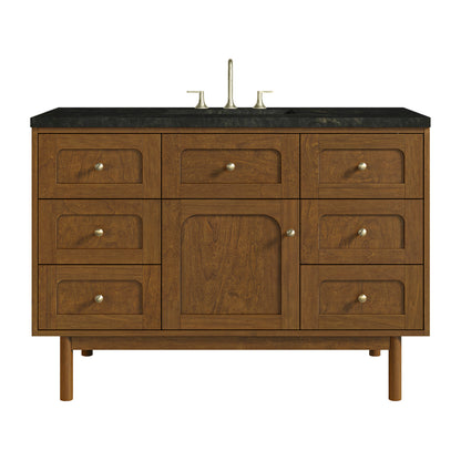 Renovate for Less Atlanta Laurent 48" Single Vanity, Honey Oak w/ 3 CM Phantome Eclos Top