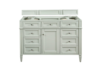 Renovate for Less Atlanta Brittany 48" Single Vanity, Sage Green w/ 3 CM Eternal Jasmine Pearl Silestone Top w/FreePower Wireless Charger