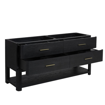 Lucian 72" Double Vanity, Carbon Oak, w/ 3 CM Tajnar Eclos Widespread Top