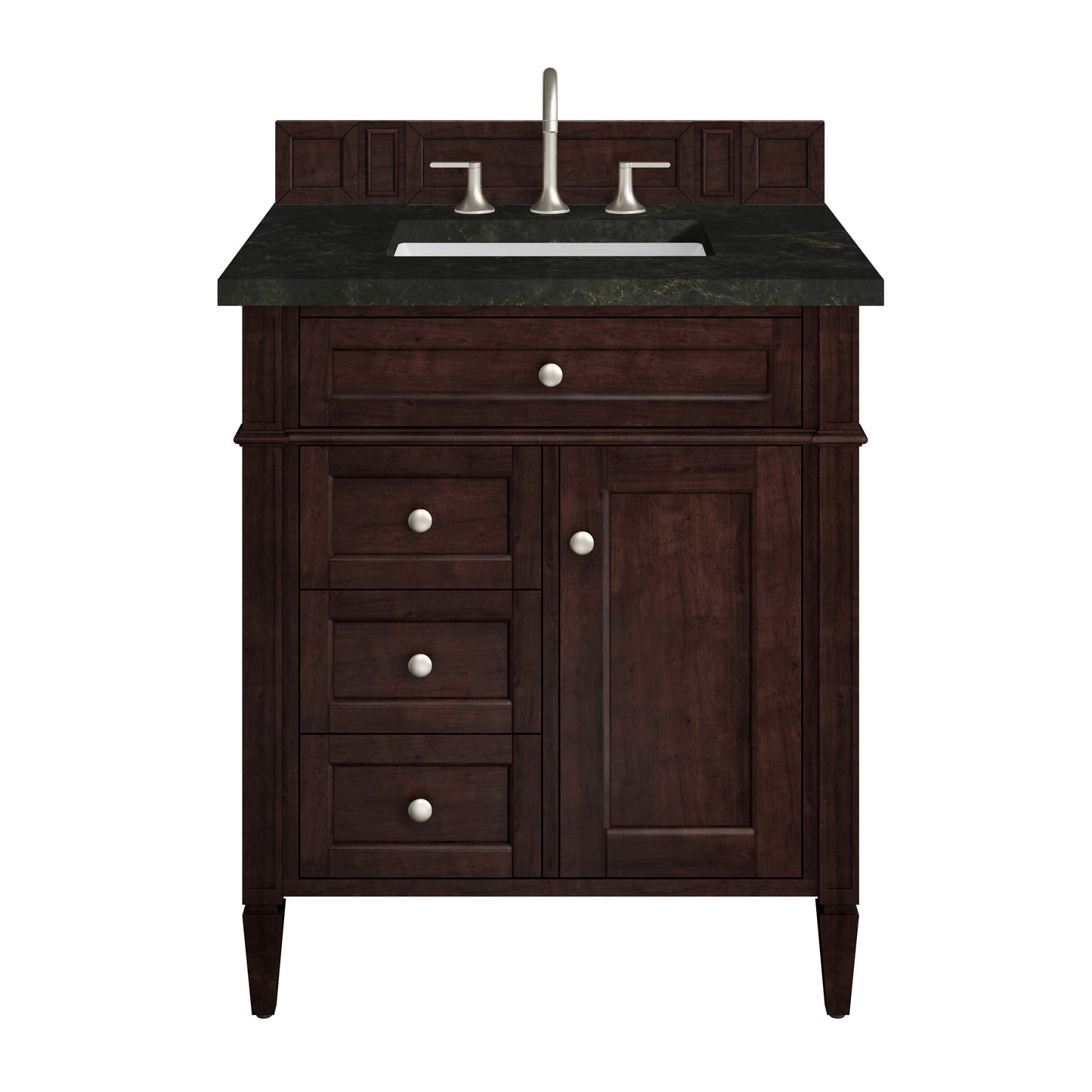 Renovate for Less Atlanta Brittany 30" Single Vanity, Burnished Mahogany, w/ 3 CM Phantome Eclos Top