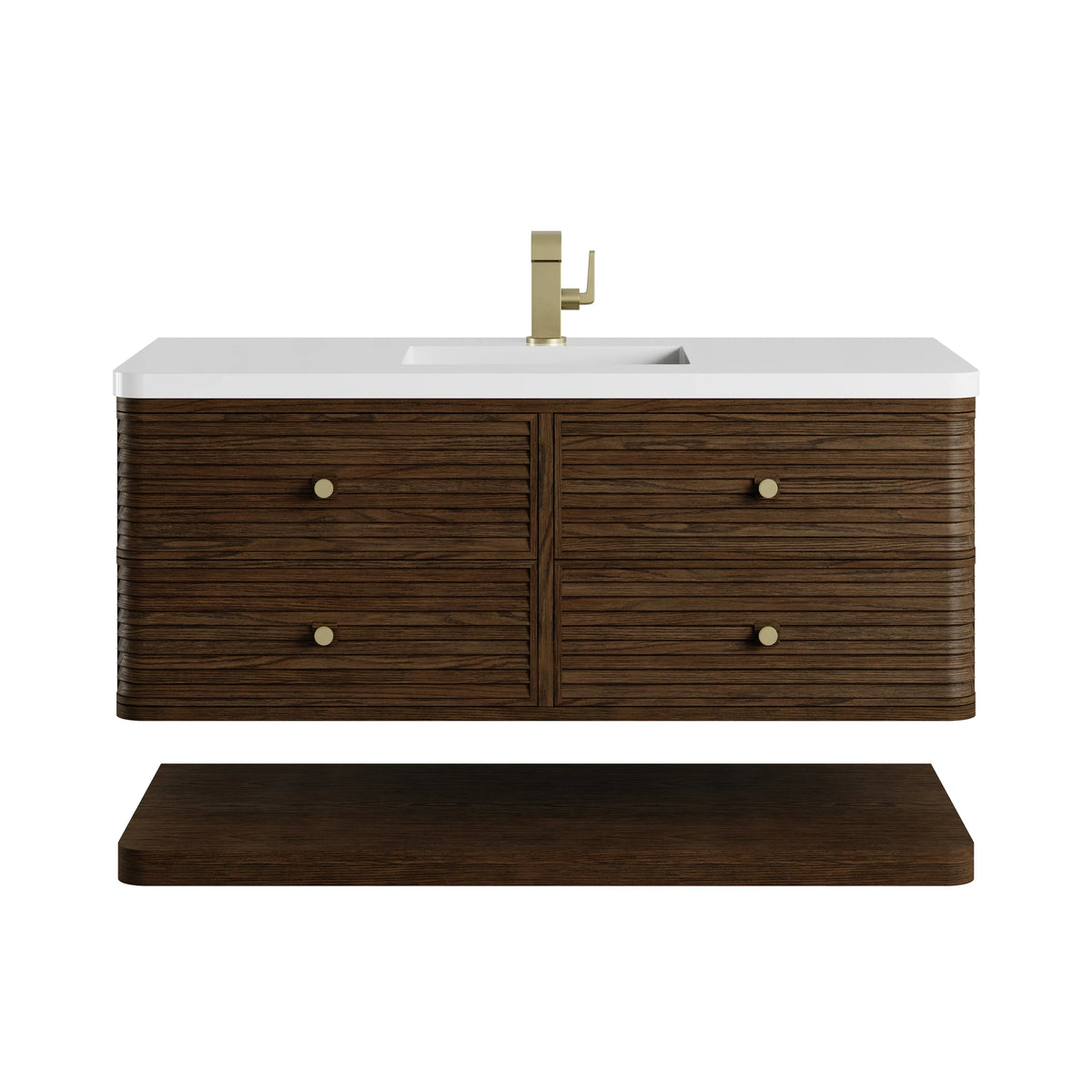 Allamari 48" Single Vanity, Sable w/ Single Hole 3 CM White Zeus Silestone Top