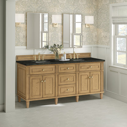 Renovate for Less Atlanta Lorelai 72" Double Vanity, Light Natural Oak, w/ 3 CM Phantome Eclos Top