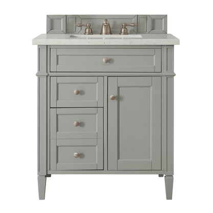 Renovate for Less Atlanta Brittany 30" Single Vanity, Urban Gray, w/ 3 CM Lime Delight Silestone Top