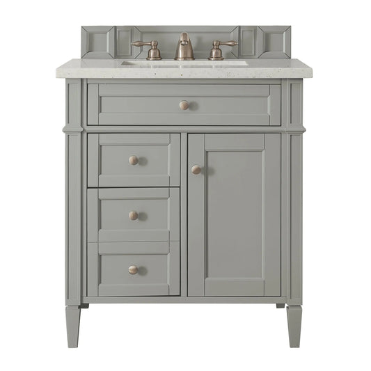 Brittany 30" Single Vanity, Urban Gray, w/ 3 CM Lime Delight Silestone Top