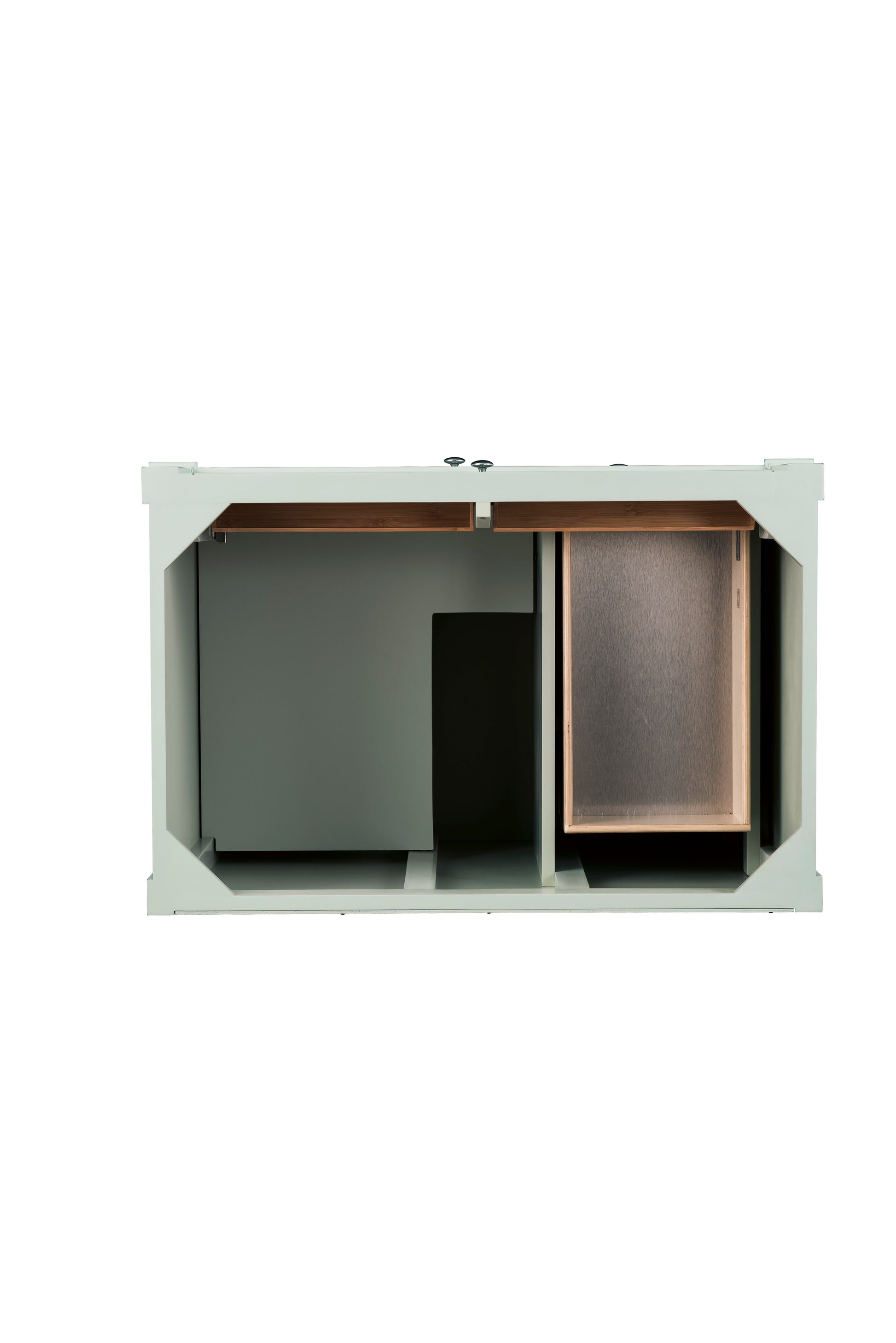 Renovate for Less Atlanta Brittany 36" Single Vanity, Sage Green w/ 3 CM Charcoal Soapstone Silestone Top