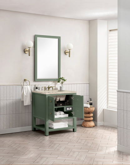 Renovate for Less Atlanta Breckenridge 30" Single Vanity, Smokey Celadon, w/ 3 CM Tajnar Eclos Top