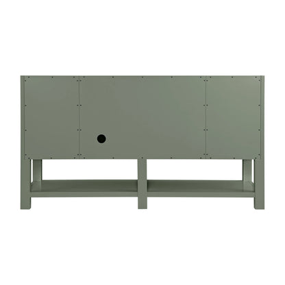 Breckenridge 60" Single Vanity, Smokey Celadon, w/ 3 CM Carrara Marble Top