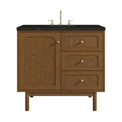 Renovate for Less Atlanta Laurent 36" Single Vanity, Honey Oak w/ 3 CM Phantome Eclos Top