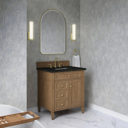 Brittany 30" Single Vanity, Pecan w/ 3 CM Phantome Eclos Top