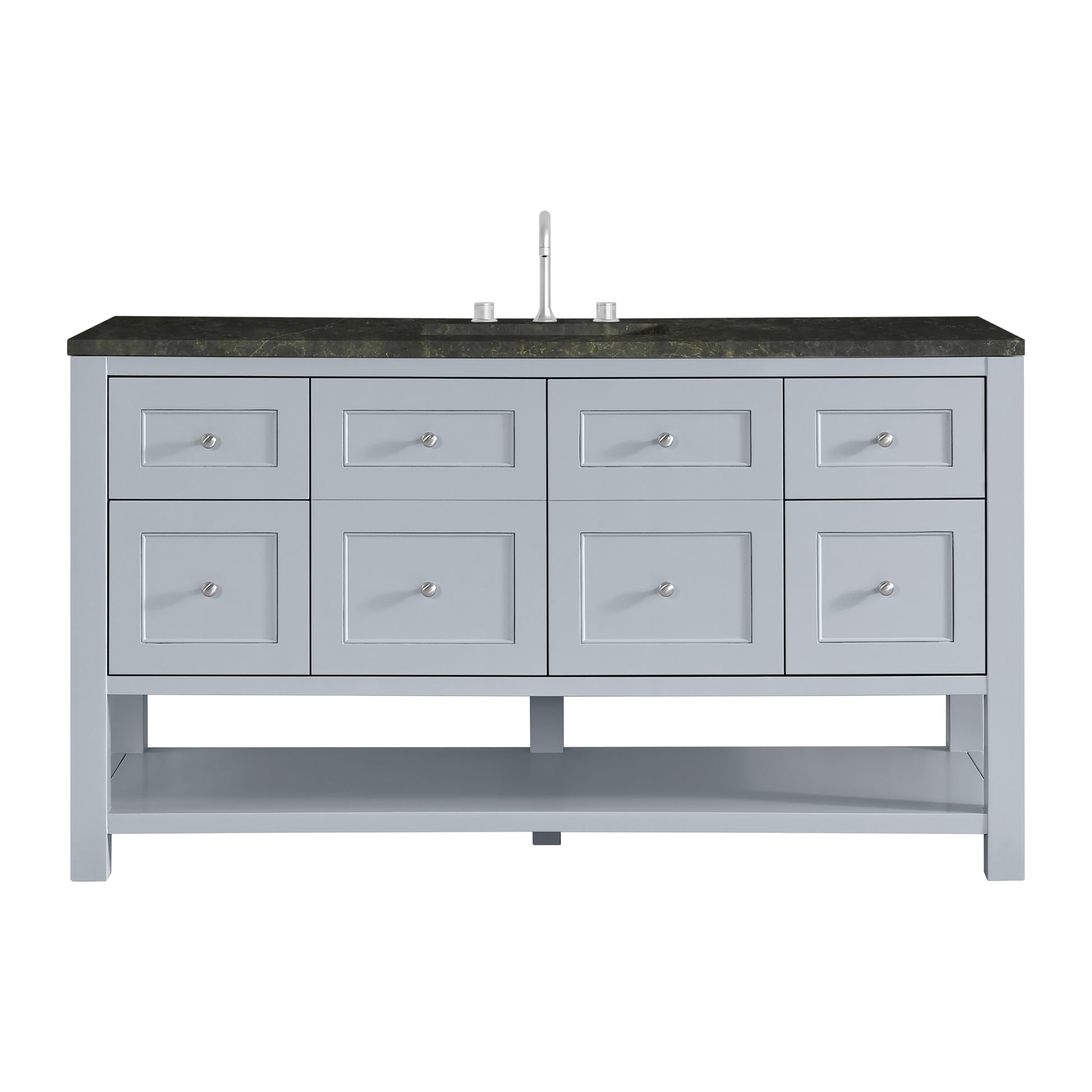 Renovate for Less Atlanta Breckenridge 60" Single Vanity, Serenity Blue, w/ 3 CM Phantome Eclos Top