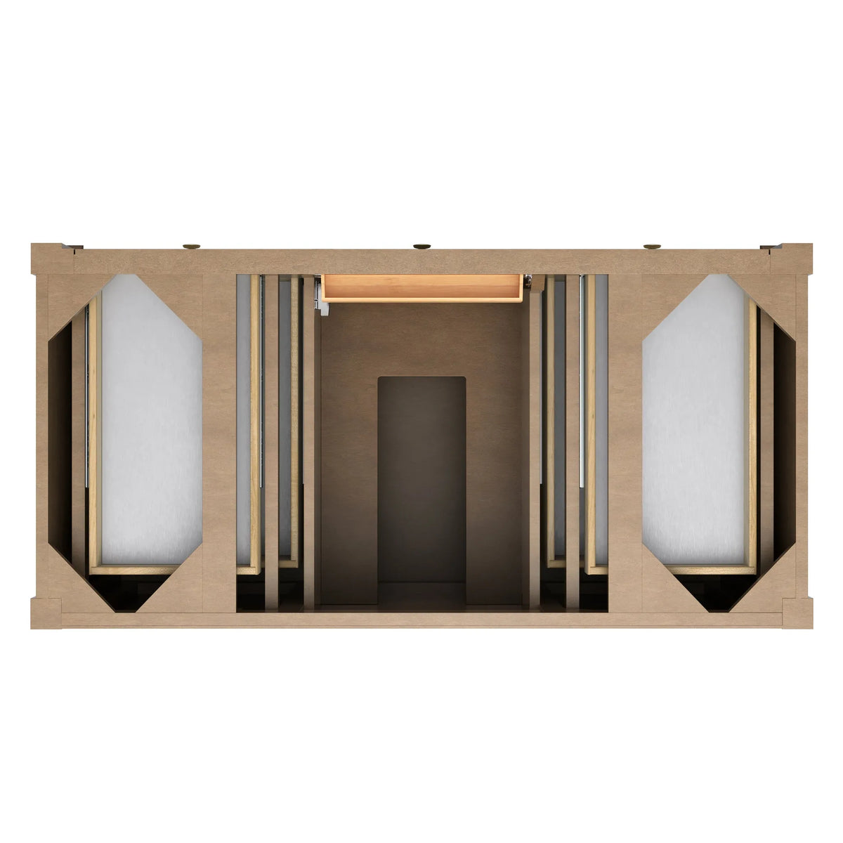 Brittany 48" Single Vanity, Pecan w/ 3 CM Lime Delight Silestone Top