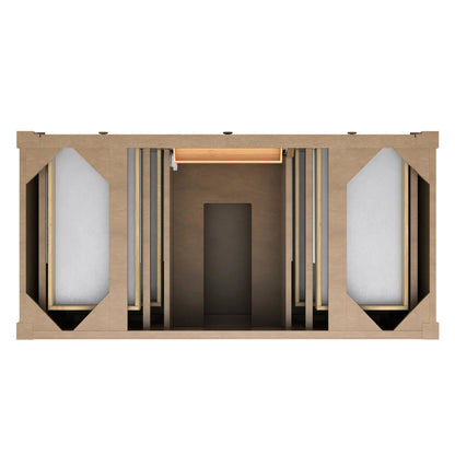 Brittany 48" Single Vanity, Pecan w/ 3 CM Lime Delight Silestone Top