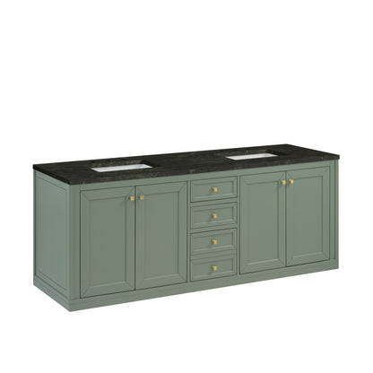 Renovate for Less Atlanta Chicago 72" Double Vanity, Smokey Celadon, w/ 3 CM Phantome Eclos Top