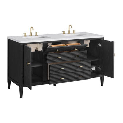 Renovate for Less Atlanta Myrrin 60" Double Vanity, Carbon Oak