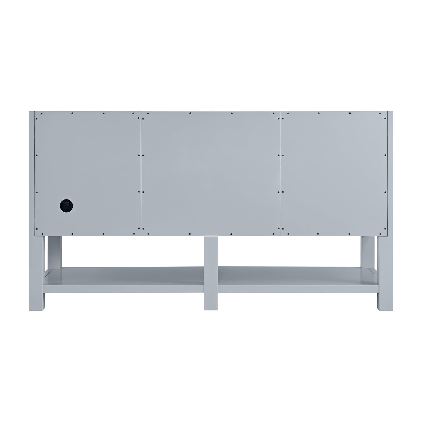 Renovate for Less Atlanta Breckenridge 60" Double Vanity, Serenity Blue, w/ 3 CM Ethereal Noctis Quartz Top