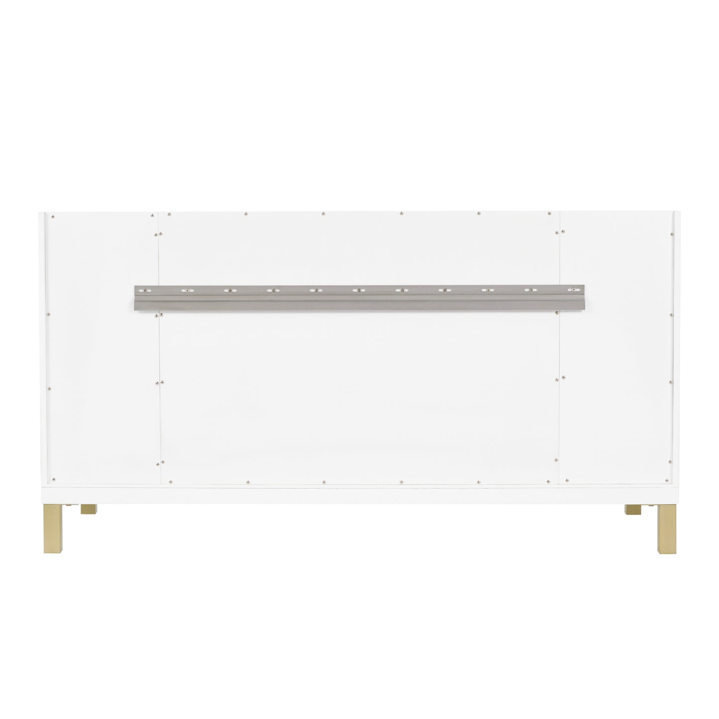 Renovate for Less Atlanta Chicago 60" Double Vanity, Glossy White, w/ 3 CM Parisien Bleu Silestone® Top w/FreePower Wireless Charger