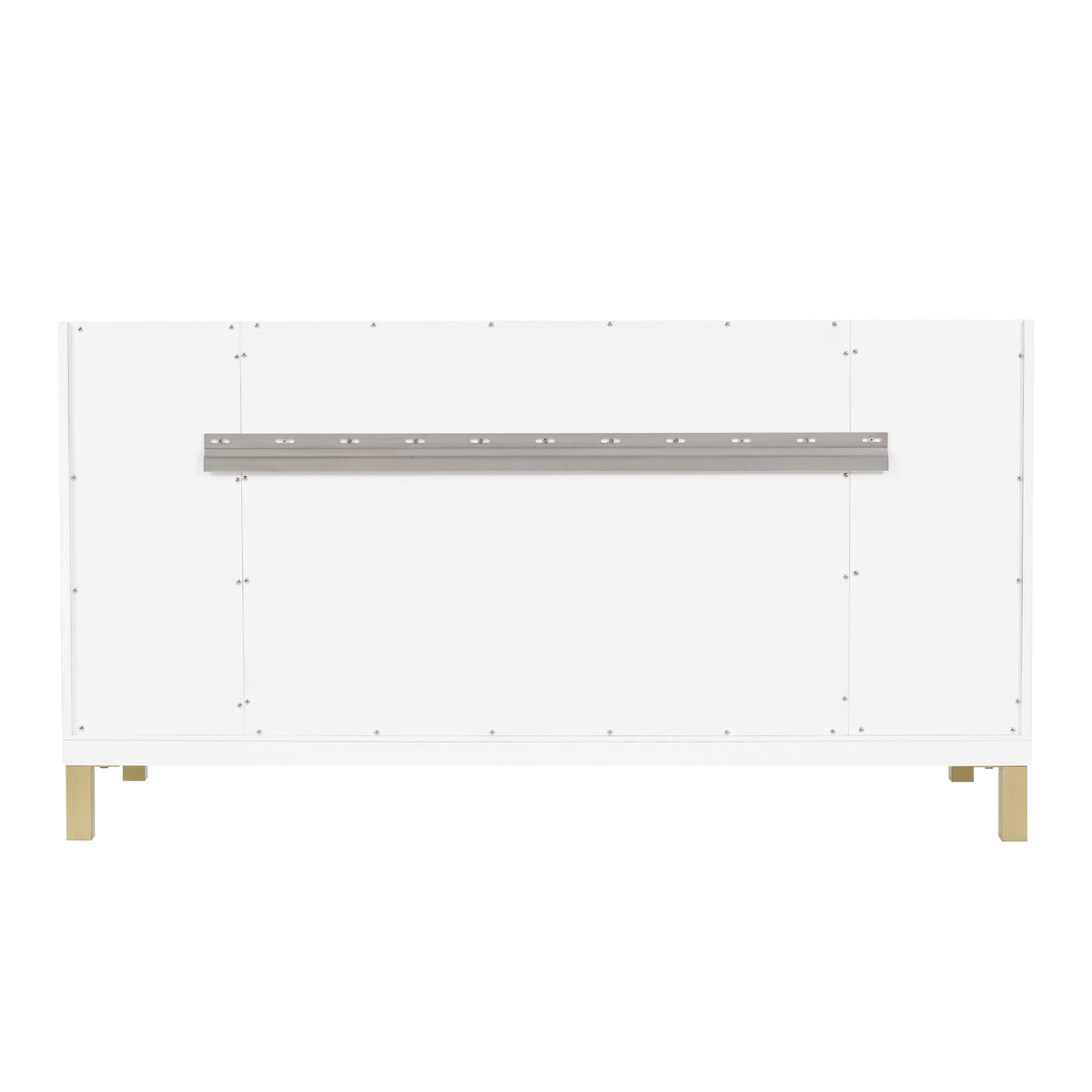 Chicago 60" Double Vanity, Glossy White, w/ 3 CM Eternal Jasmine Pearl Silestone® Top w/FreePower Wireless Charger