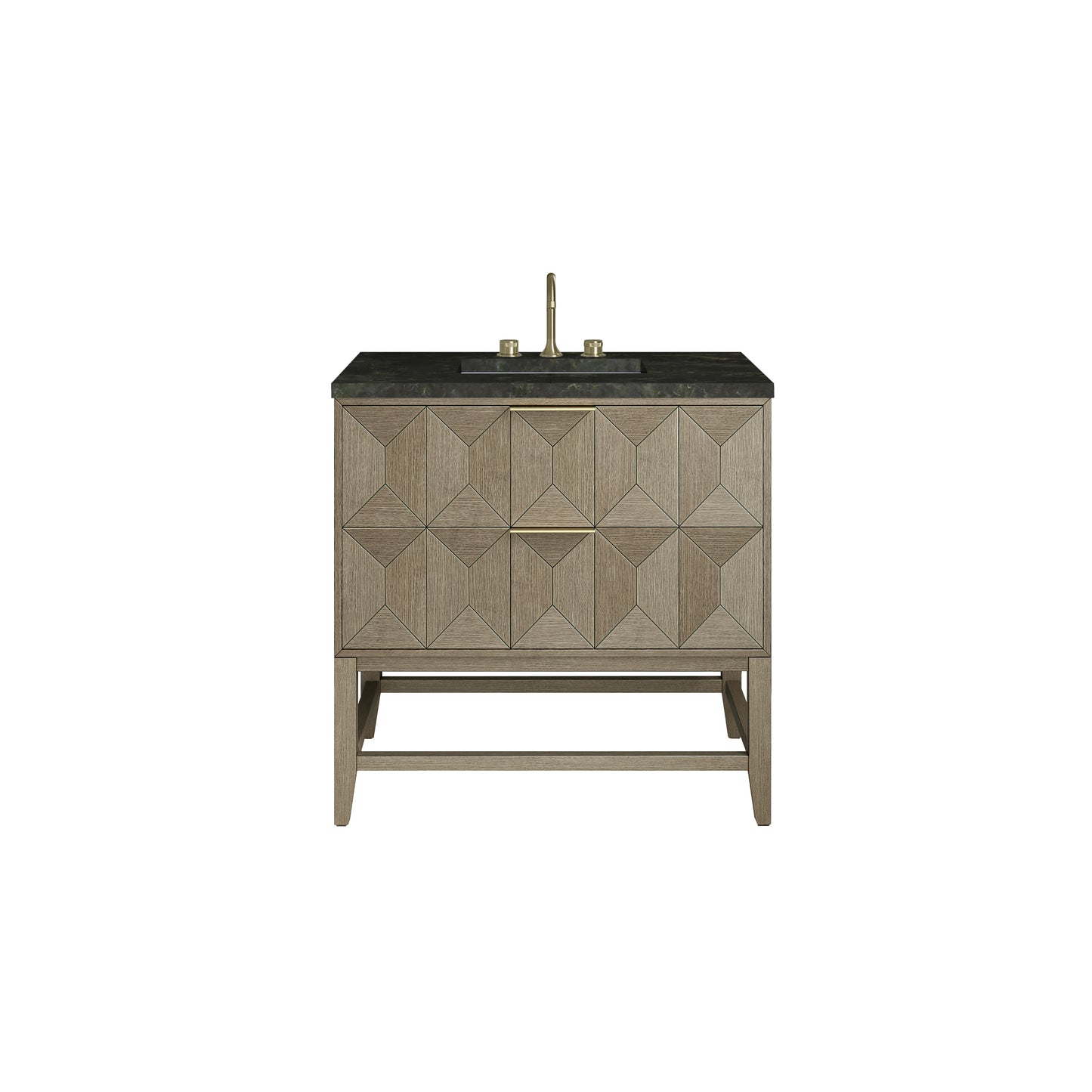Renovate for Less Atlanta Emmeline 36" Single Vanity, Pebble Oak, w/ 3 CM Phantome Eclos Top