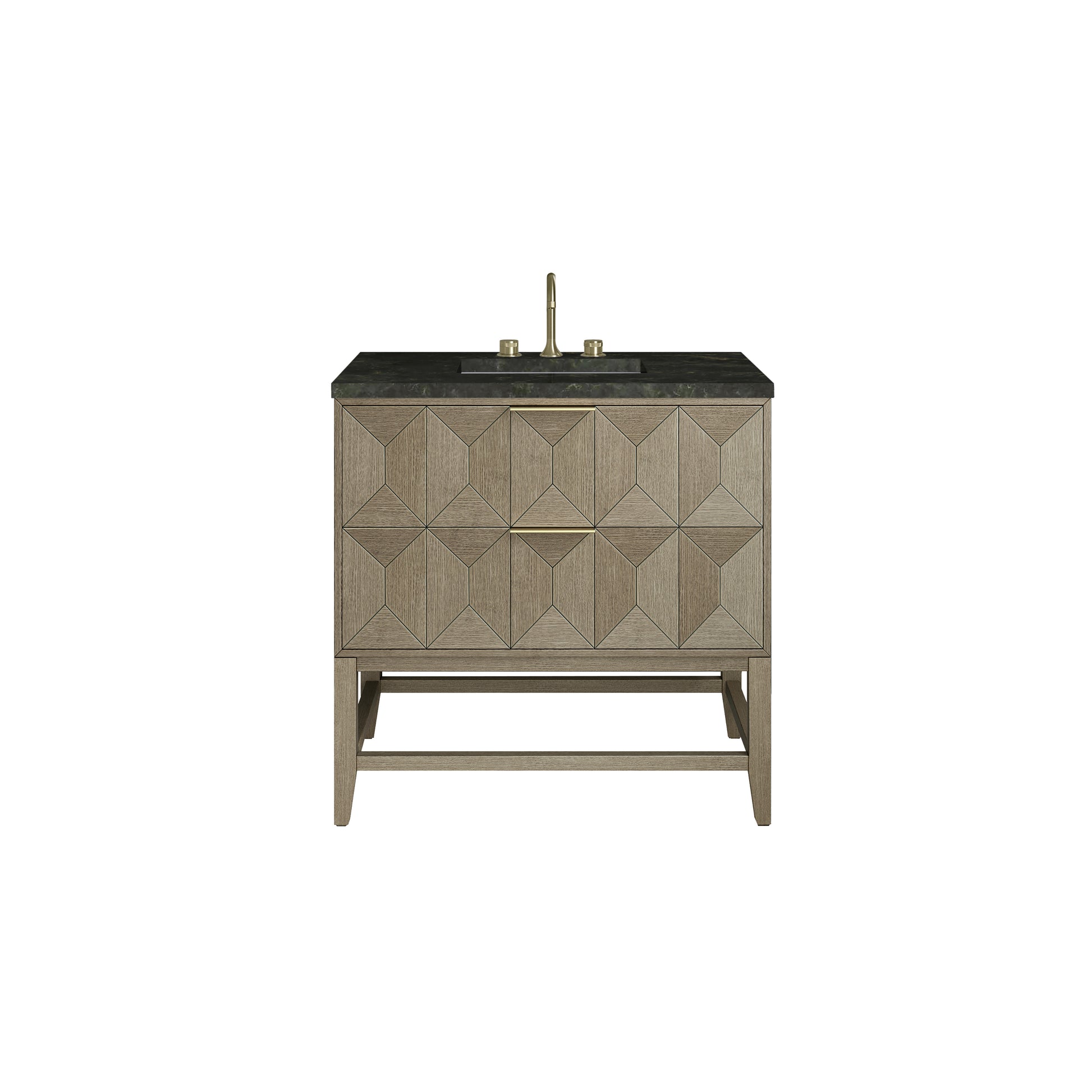 Renovate for Less Atlanta Emmeline 36" Single Vanity, Pebble Oak, w/ 3 CM Phantome Eclos Top