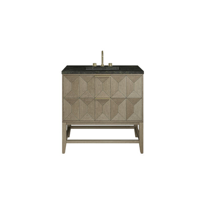 Renovate for Less Atlanta Emmeline 36" Single Vanity, Pebble Oak, w/ 3 CM Phantome Eclos Top